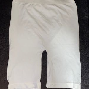 White jegging biker shorts!